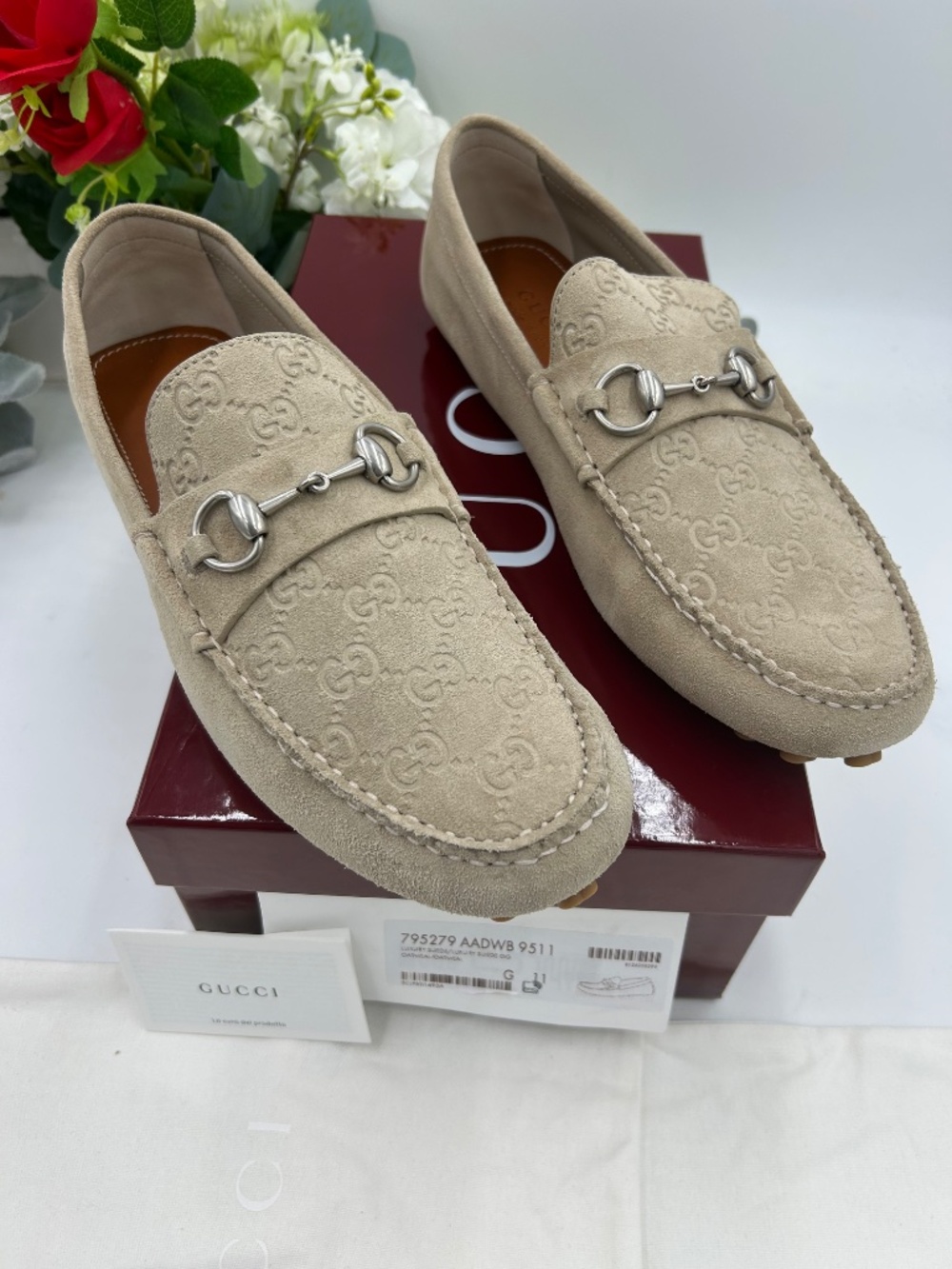*************Men’s Gucci GG suede Driver loafers. Size 11.(fits 12 US.) - Picture 2 of 11